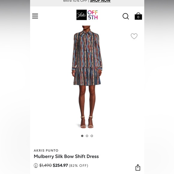 AKRIS PUNTO
Mulberry Silk Bow Shift Dress - Picture 2 of 4